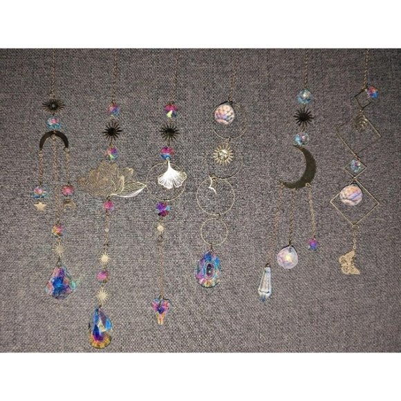 Sun Catchers, 10 Pieces Colorful Crystal Suncatcher with Chain Pendant Ornaments - Picture 1 of 2